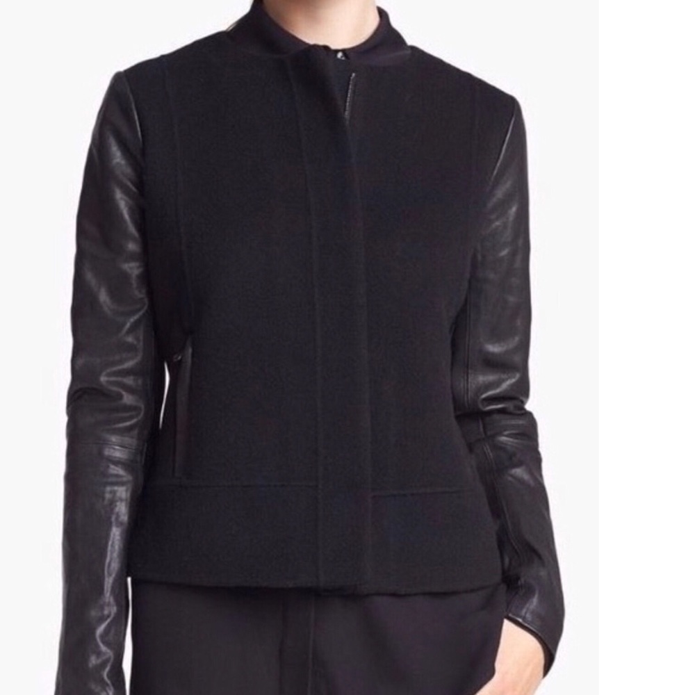 Vince wool/leather jacket - Picture 2 of 8